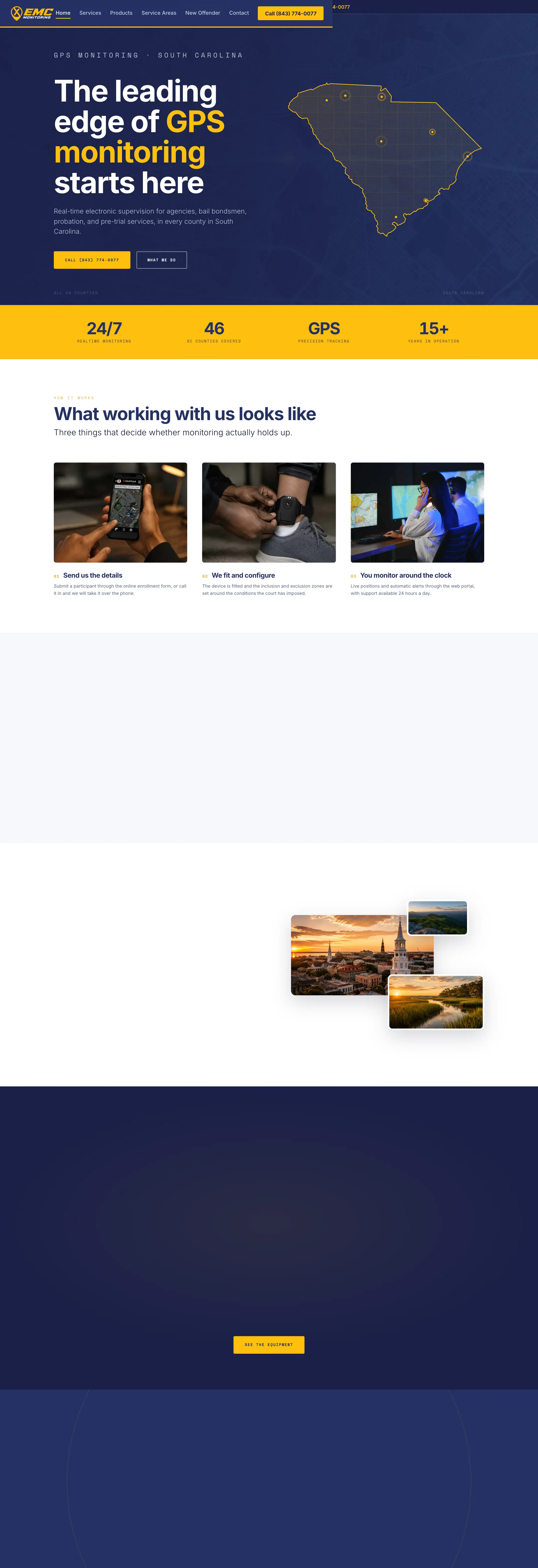 EMC Monitoring website, full page